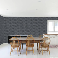 Produktbild för DUTCH WALLCOVERINGS Tapet Onyx antracit och guld