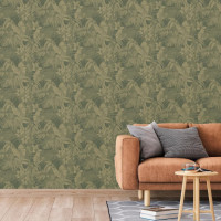 Produktbild för DUTCH WALLCOVERINGS Tapet Joelle grön och guld