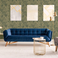 Produktbild för DUTCH WALLCOVERINGS Tapet Joelle grön och guld