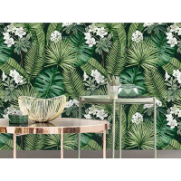 Produktbild för DUTCH WALLCOVERINGS Tapet Eden svart och mörkgrön