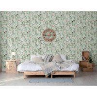 Produktbild för DUTCH WALLCOVERINGS Tapet Flamingo mintgrön