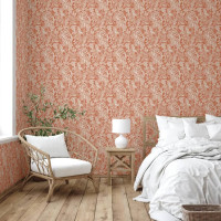 Produktbild för DUTCH WALLCOVERINGS Tapet Mae orange och beige