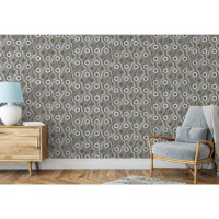 Produktbild för DUTCH WALLCOVERINGS Tapet Galactic silver och brun