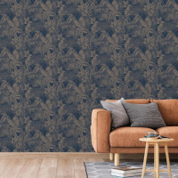 Produktbild för DUTCH WALLCOVERINGS Tapet Joelle silver och blå