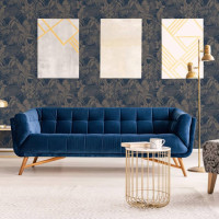 Produktbild för DUTCH WALLCOVERINGS Tapet Joelle silver och blå