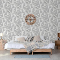 Produktbild för DUTCH WALLCOVERINGS Tapet Onyx ljusgrå