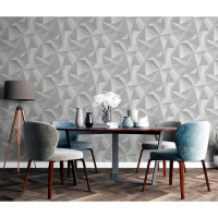 Produktbild för DUTCH WALLCOVERINGS Tapet Onyx ljusgrå