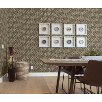 Produktbild för DUTCH WALLCOVERINGS Tapet Galactic brun och vit