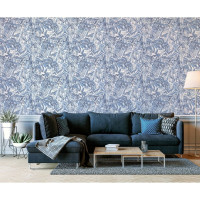 Produktbild för DUTCH WALLCOVERINGS Tapet Liquid Marble blå