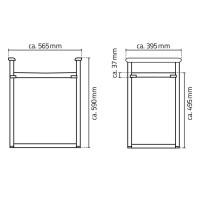 Produktbild för RIDDER Badrumspall Zac XXL svart PU/aluminium