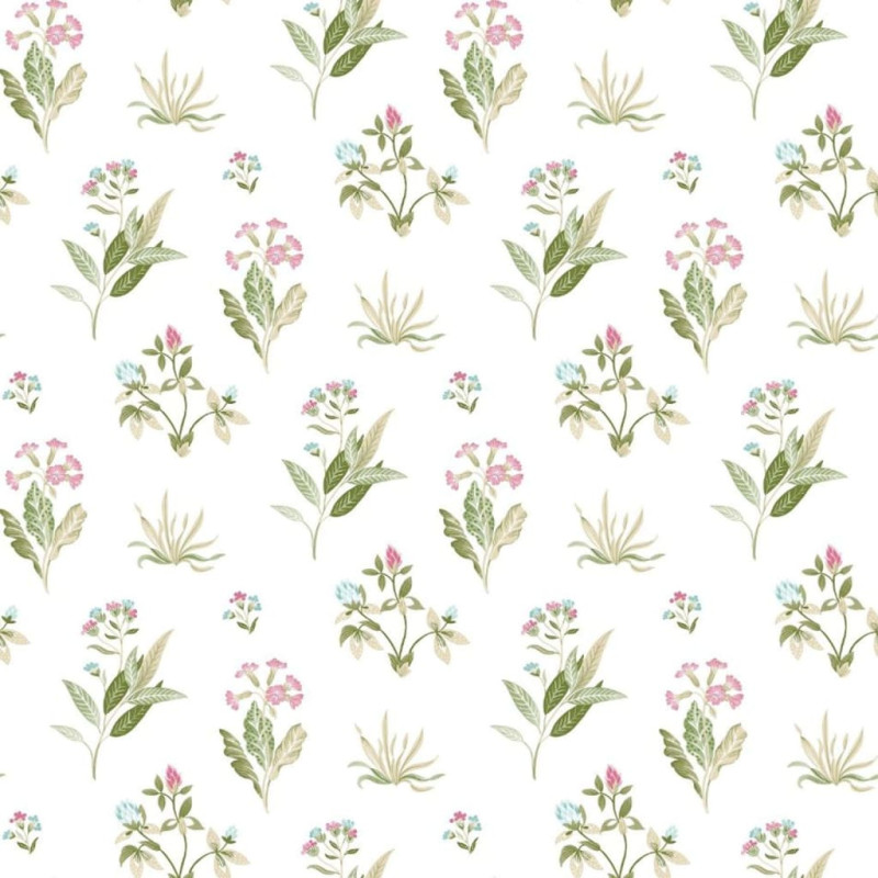 Produktbild för Noordwand Tapet Blooming Garden 6 Flowers and Plants vit och grön