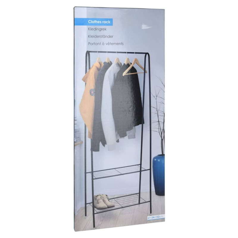 Produktbild för Storage solutions Klädhängare med 2 nivåer 61x34x152 cm