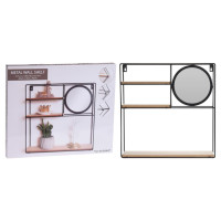 Miniatyr av produktbild för H&S Collection Vägghylla med spegel 40x10x40 cm