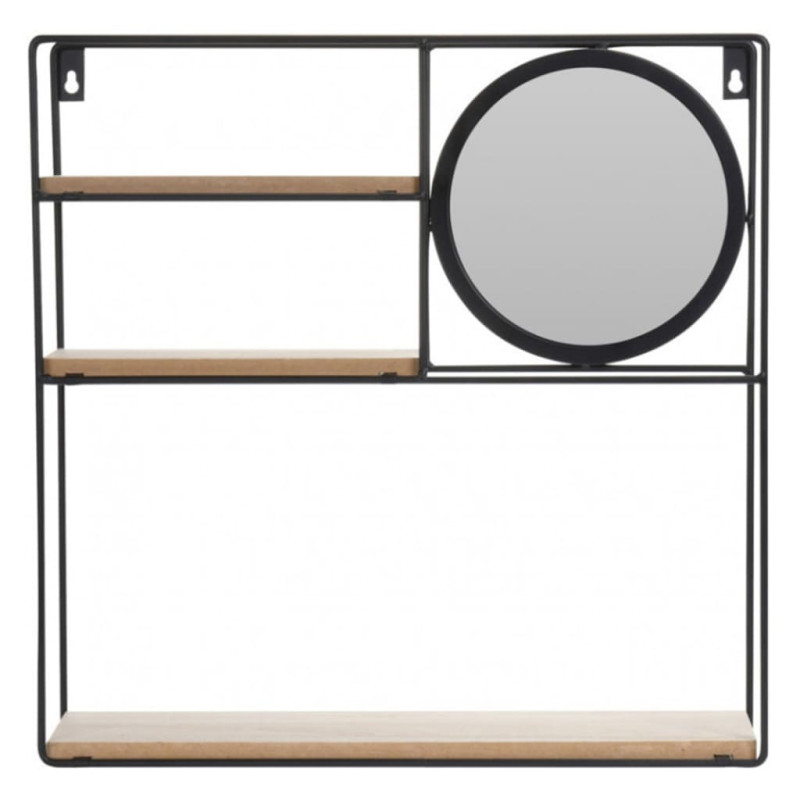 Produktbild för H&S Collection Vägghylla med spegel 40x10x40 cm