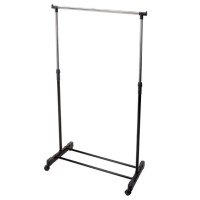 Produktbild för Storage solutions Klädställ med hjul justerbar 80x42x(90-165) cm