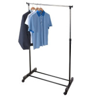 Produktbild för Storage solutions Klädställ med hjul justerbar 80x42x(90-165) cm