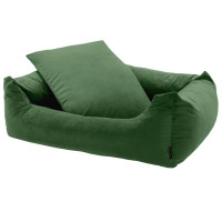 Miniatyr av produktbild för Madison Hundsäng Velvet 100x80x25 cm grön
