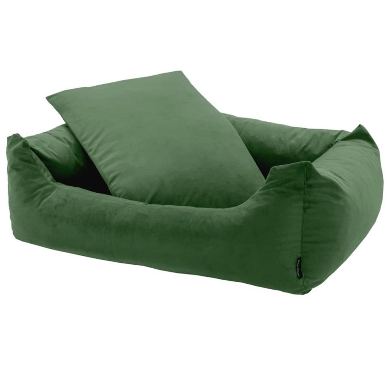 Produktbild för Madison Hundsäng Velvet 120x95x28 cm grön