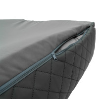 Produktbild för Madison Hundsäng Skai Check 100x80x25 cm grå