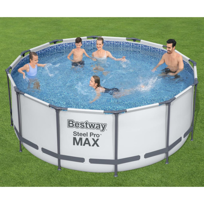Produktbild för Bestway Pool Steel Pro MAX rund med tillbehör 366x122 cm