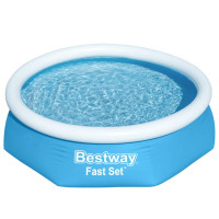 Produktbild för Bestway Uppblåsbar pool Fast Set rund 244x66 cm 57265