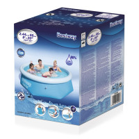 Produktbild för Bestway Uppblåsbar pool Fast Set rund 244x66 cm 57265