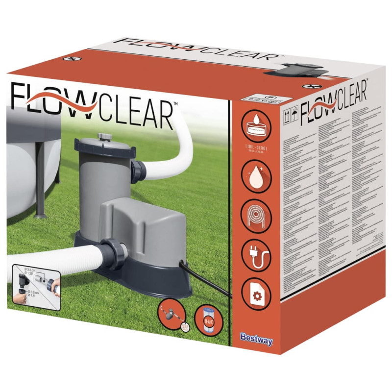 Produktbild för Bestway Flowclear Poolfilterpump 5678 L/tim