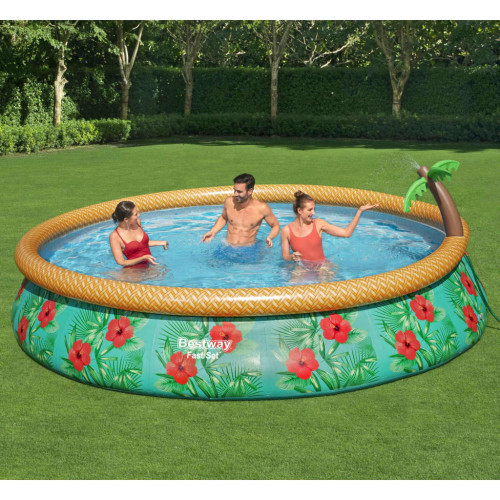 Bestway Bestway Pool Fast Set Inflatable Paradise Palms set 457x84 cm