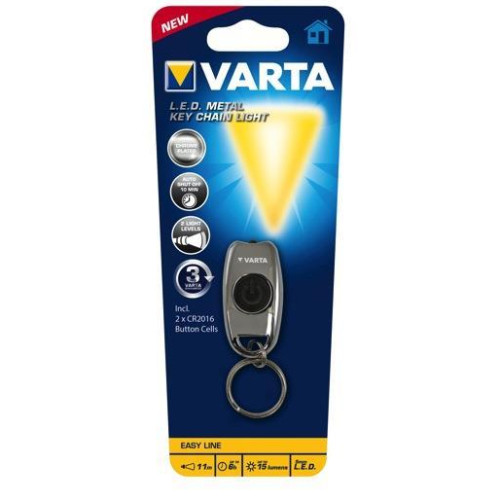 Varta Varta L.E.D. METAL KEY CHAIN LIGHT Krom Nyckelringsficklampa LED