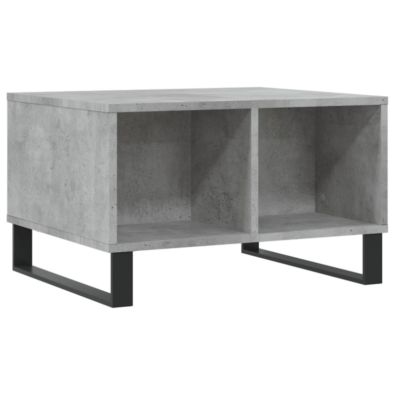 Produktbild för Soffbord betonggrå 60x50x36,5 cm konstruerat trä