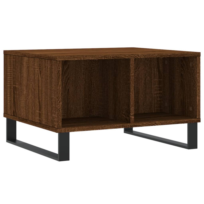 Produktbild för Soffbord brun ek 60x50x36,5 cm konstruerat trä
