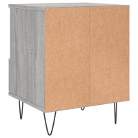 Produktbild för Sängbord grå sonoma 40x35x50 cm konstruerat trä
