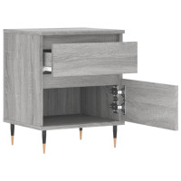 Miniatyr av produktbild för Sängbord grå sonoma 40x35x50 cm konstruerat trä
