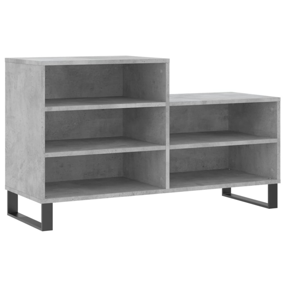 Produktbild för Skoskåp betonggrå 102x36x60 cm konstruerat trä