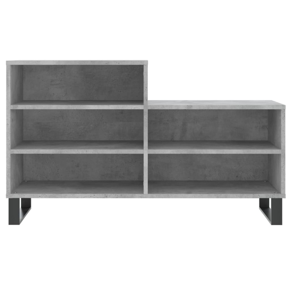 Produktbild för Skoskåp betonggrå 102x36x60 cm konstruerat trä