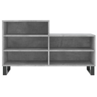 Produktbild för Skoskåp betonggrå 102x36x60 cm konstruerat trä
