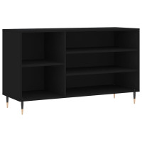 Produktbild för Skoskåp svart 102x36x60 cm konstruerat trä