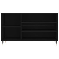 Produktbild för Skoskåp svart 102x36x60 cm konstruerat trä