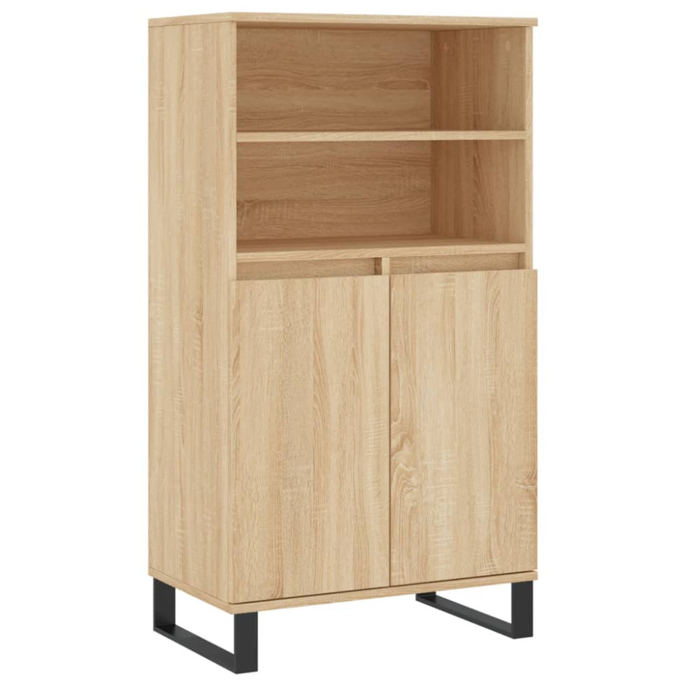 Produktbild för Förvaringsskåp sonoma-ek 60x36x110 cm konstruerat trä