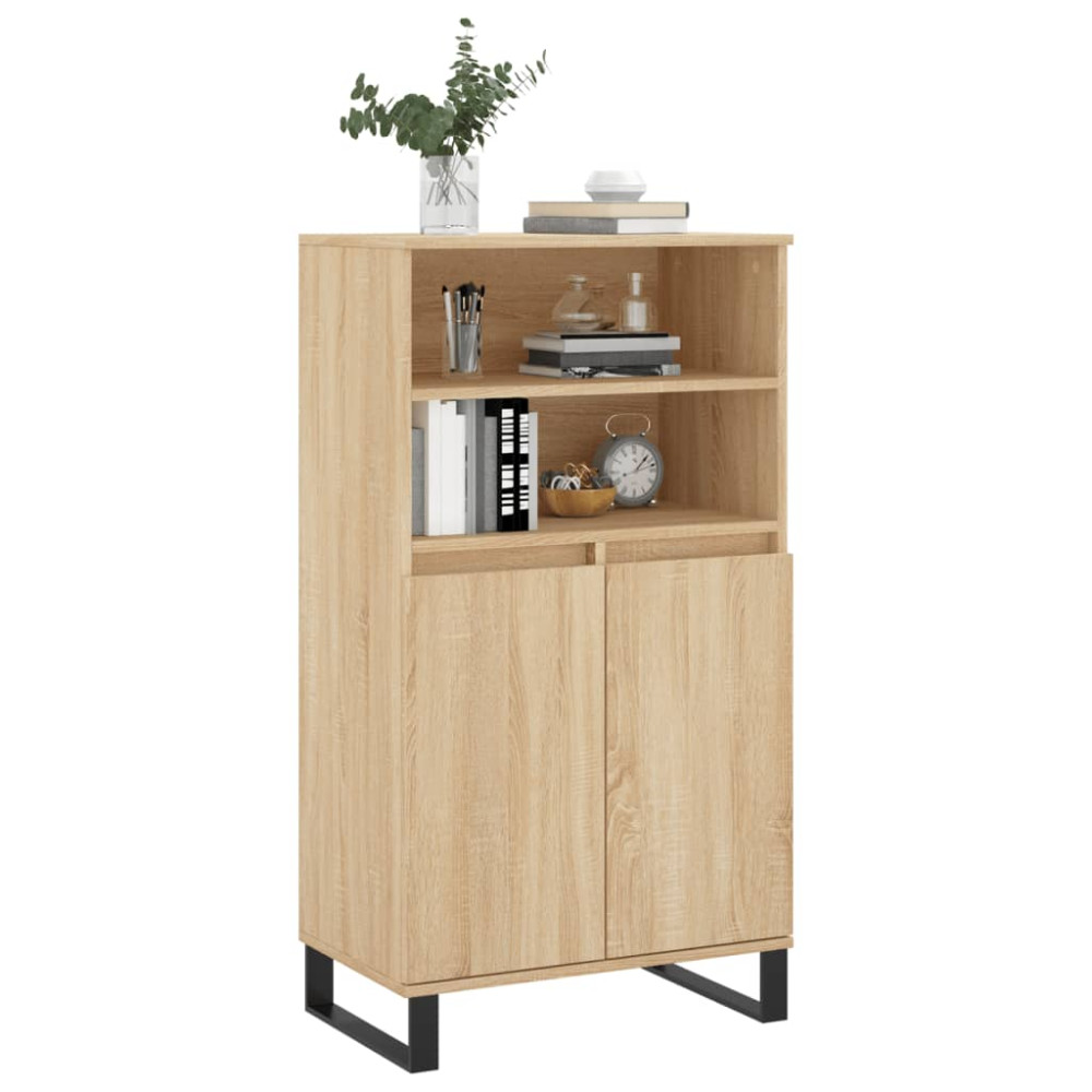 Produktbild för Förvaringsskåp sonoma-ek 60x36x110 cm konstruerat trä
