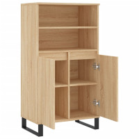 Produktbild för Förvaringsskåp sonoma-ek 60x36x110 cm konstruerat trä
