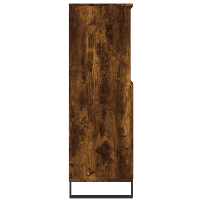 Produktbild för Förvaringsskåp rökfärgad ek 60x36x110 cm konstruerat trä