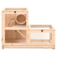 Produktbild för Hamsterbur 81x40x60 cm massivt granträ