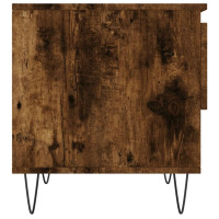 Produktbild för Soffbord 2 st rökfärgad ek 50x46x50 cm konstruerat trä