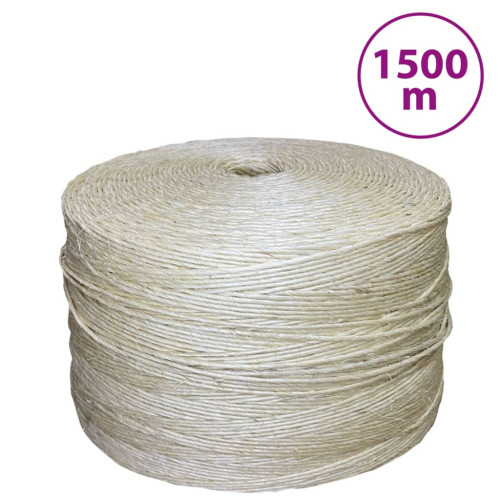 vidaXL Rep 100% sisal 2 mm 1500 m