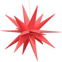 Produktbild för Stjärna med LED-belysning vikbar röd 100 cm
