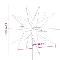 Produktbild för Stjärna med LED med spett vikbar vit 57 cm