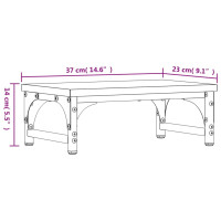 Produktbild för Skärmställ svart 37x23x14 cm konstruerat trä