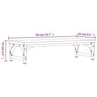 Produktbild för Skärmställ rökfärgad ek 55x23x14 cm konstruerat trä