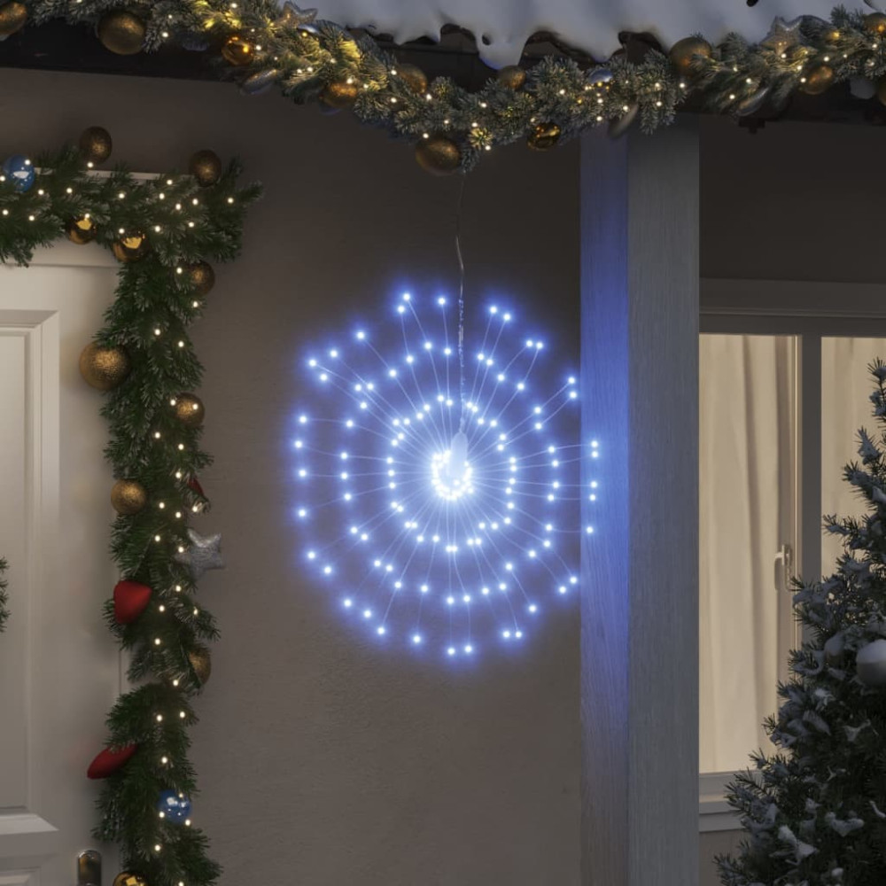 Produktbild för Julbelysning 2 st 140 LED kallvit 17 cm